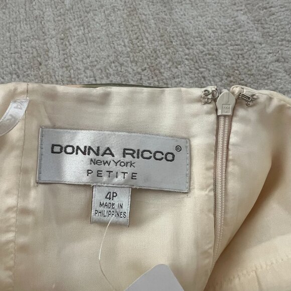 NWT Donna Ricco Floral Strapless Formal Mini Dress 4 Petite - Picture 2 of 12